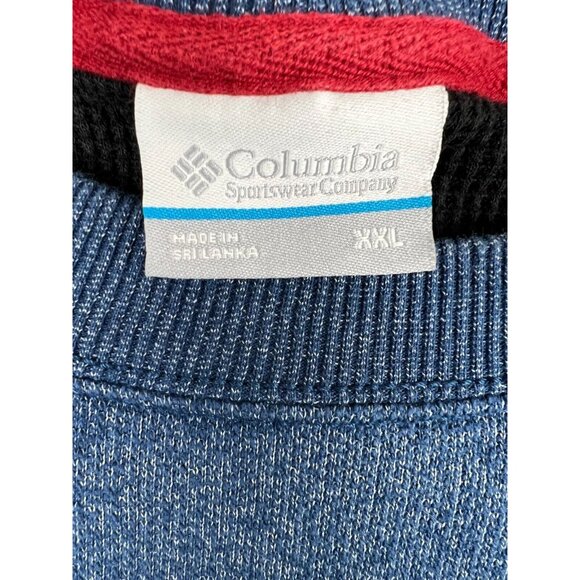Columbia Mens Size 2XL Pullover Sweater Crew Neck Classic Cotton Blue Comfort - Picture 6 of 8